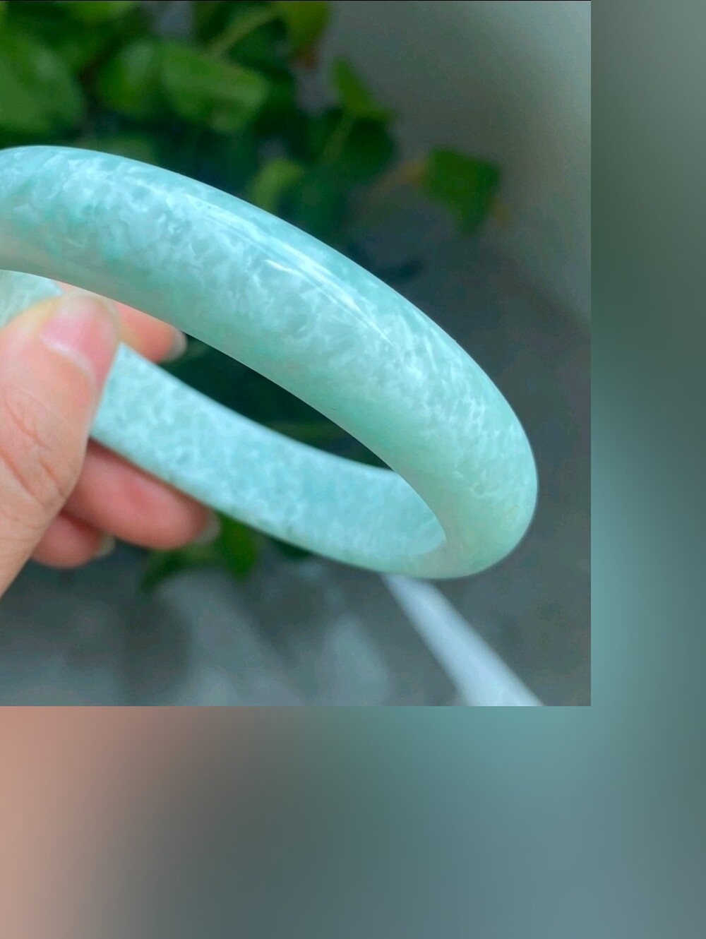 Natural Larimar Bangle Bracelet